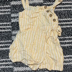 Haute Hippie Kids Yellow Striped Romper - Size XS (3-4Y)